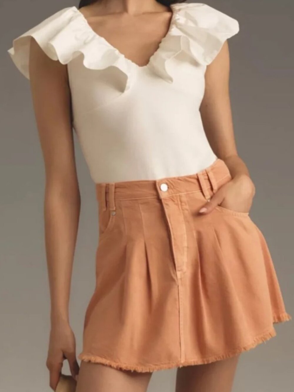 NWT Anthropologie Pilcro Orange Mini Skirt - Size 6